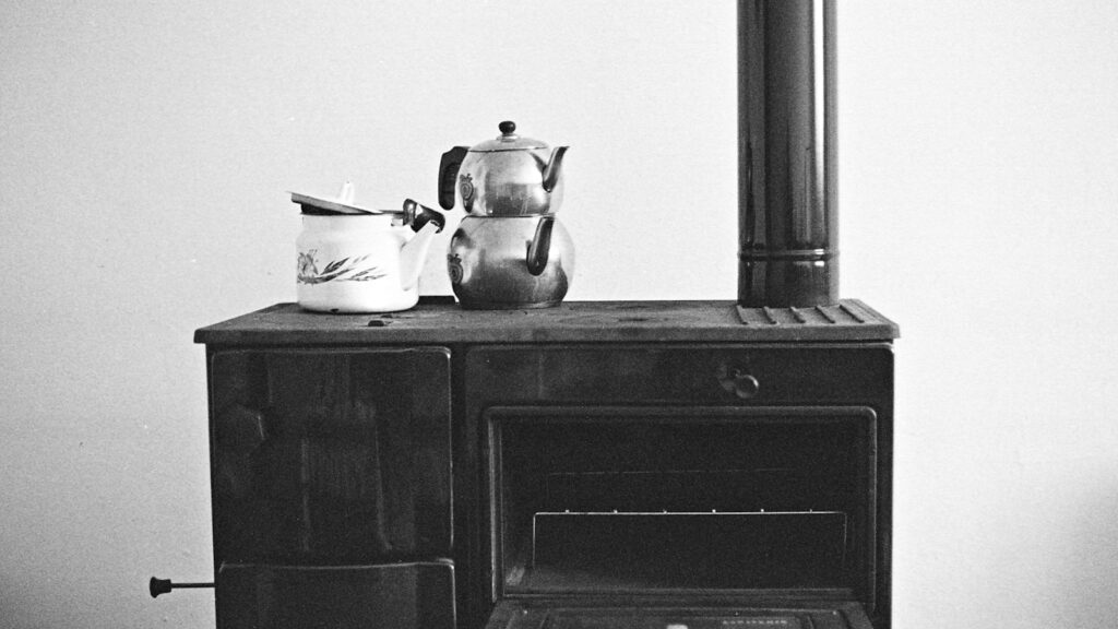 Chaudière à granulés en fonctionnement
