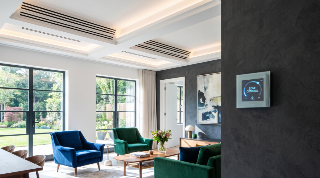 climatisation gainable multizone pilotage pièce par pièce bouches plafond
