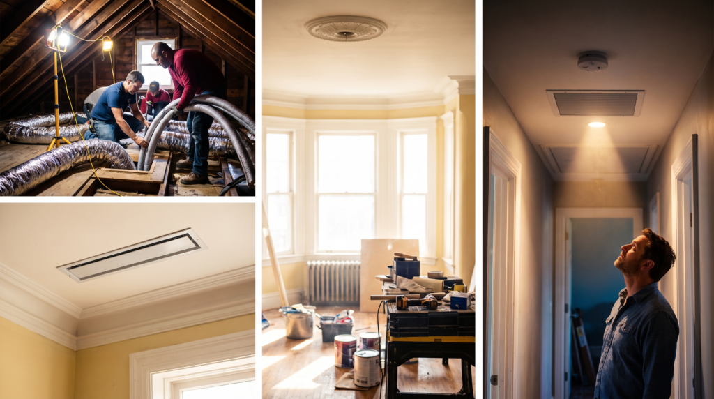 climatisation gainable rénovation sans faux-plafond combles