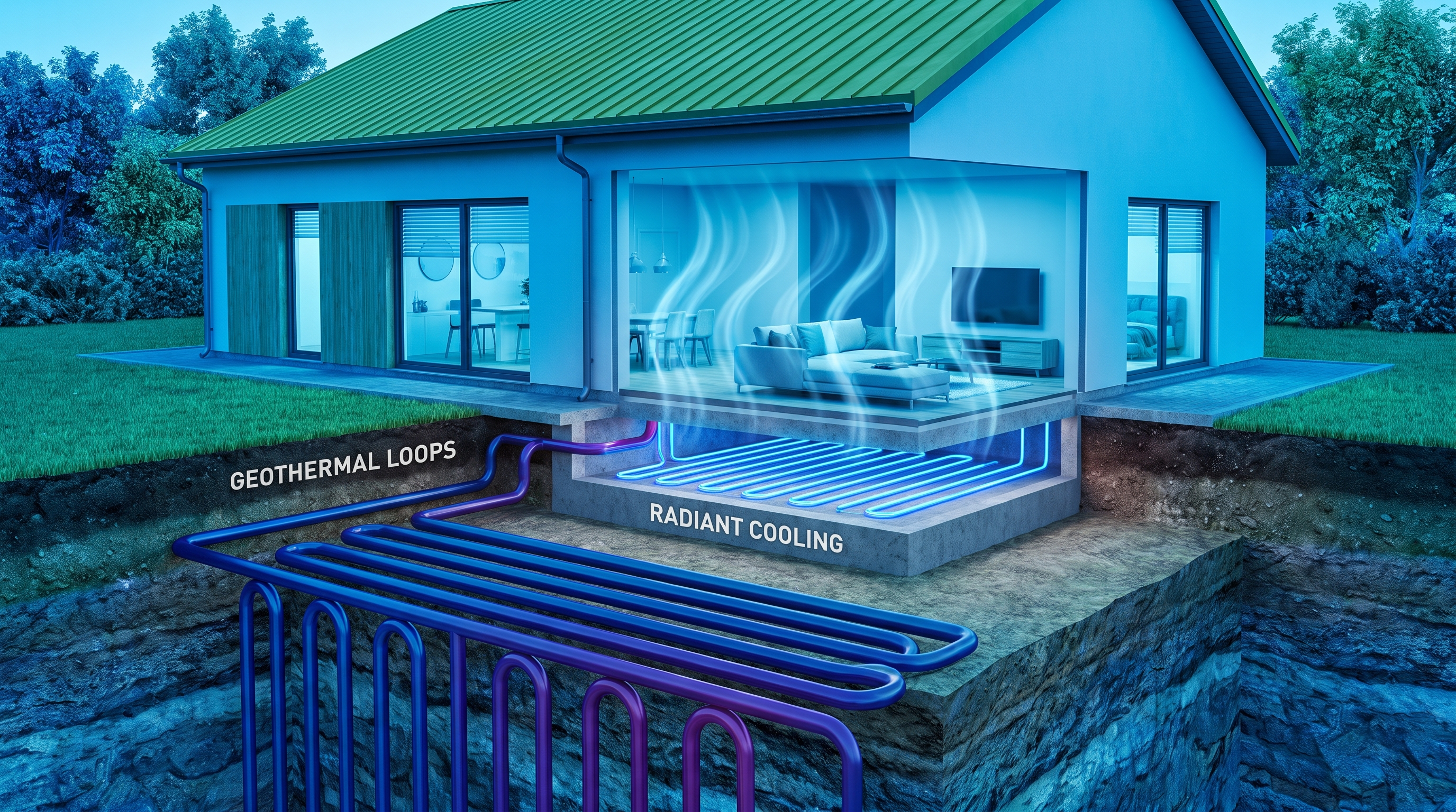 géocooling plancher rafraîchissant duo géothermique confort été