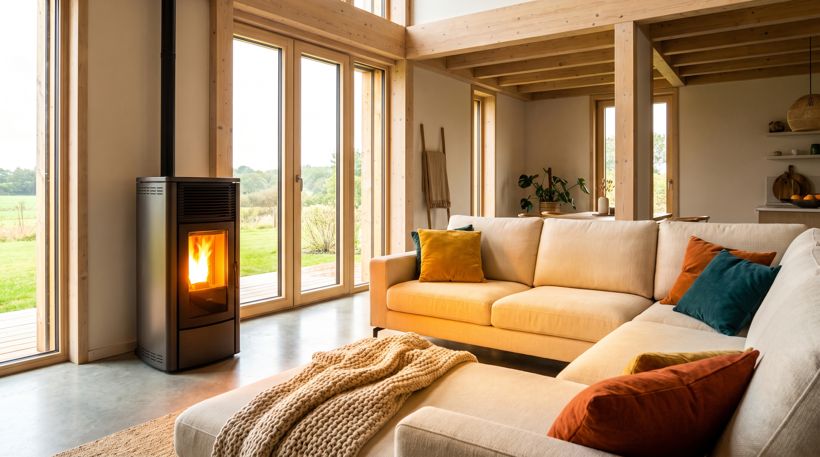 poêle à granulés étanche avantages maison basse consommation BBC